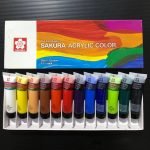 Sakura Acrylic Color Set of 12 Colors-20 ml