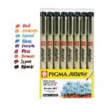 Sakura Pigma Color Brush Pen Set Of 8