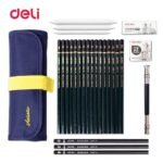 Deli 27 Pcs Fine-Art Drawing & Sketching Pencil Tool kit