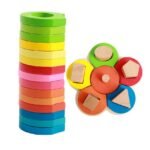 Flower Shape Set of Column Montessori Wooden Toy