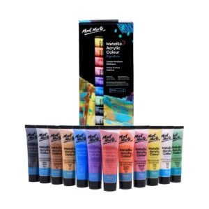 12 PCS mont marte Metallic Acrylic Color Paint Set