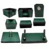 Senator Leather Office Desk Organizer 8pcs Set #20 Green