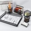 Table Set Metal Mesh Desk Organizer 6 pc
