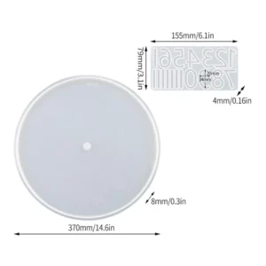14.6 Inch Large Wall Clock Molds & Silicone Number Mold for DIY Resin Clock Making